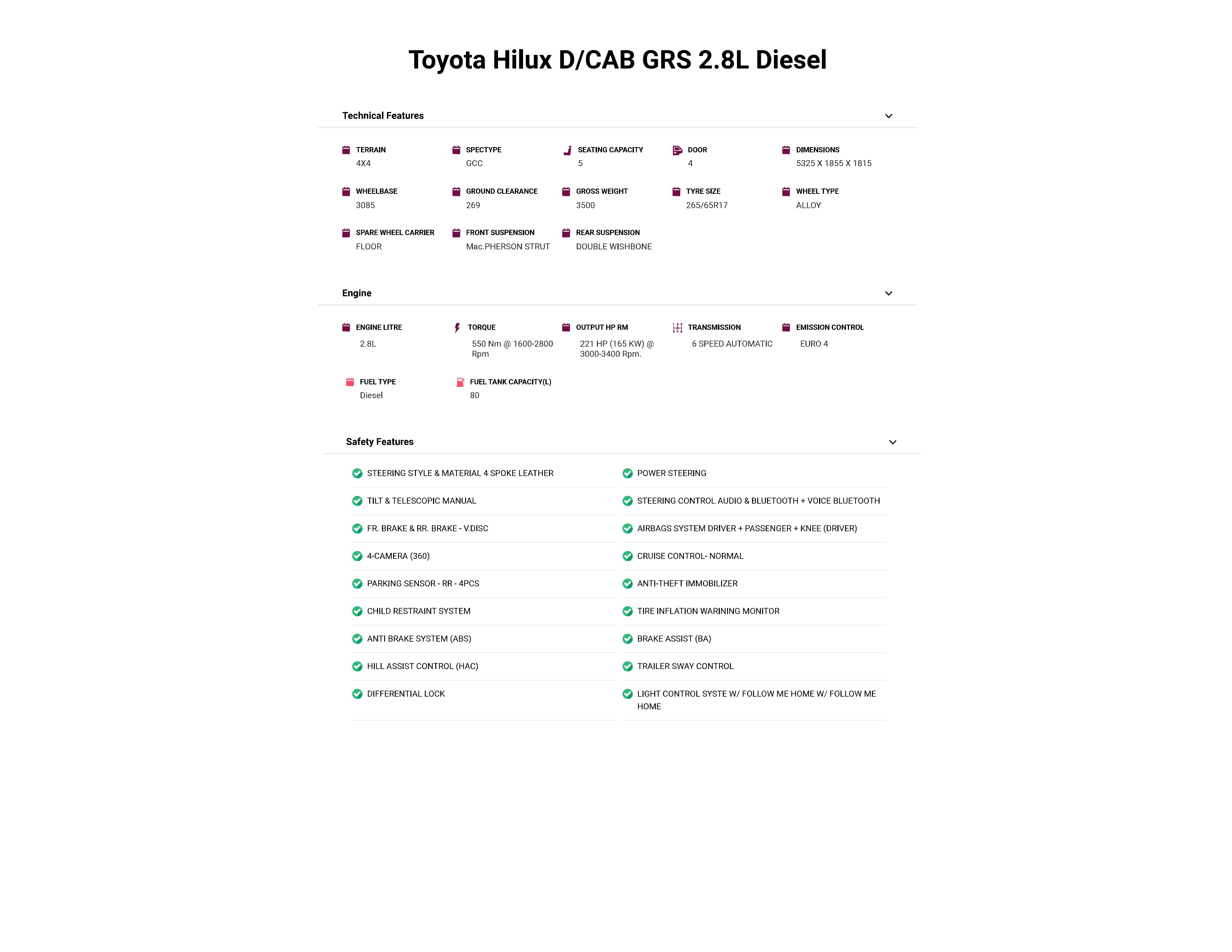 Toyota Hilux 2026 2.8L V4 Diesel GR Sport thumb 67